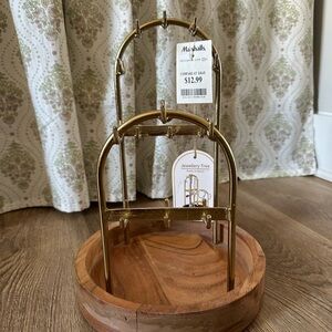 Gold and Wood Jewelry Tree Stand
